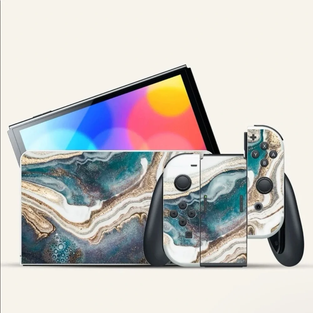 Ocean Marble Nintendo Switch Skin